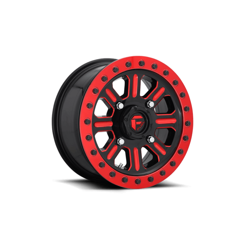 HARDLINE BEADLOCK GLOSS BLACK RED TINTED CLEAR 15X7 +25MM 4X156