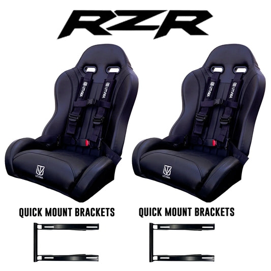 RZR PRO FRONT SUSPENSION BUCKET SEATS WITH QUICK MOUNT BRACKETS