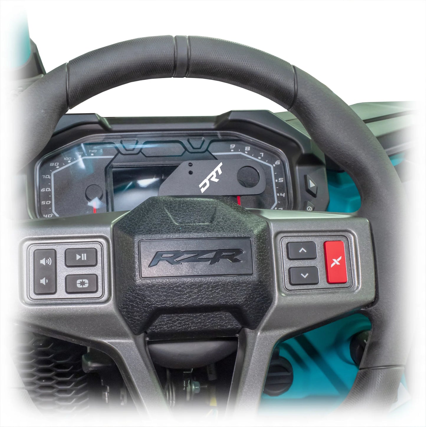 RZR 2020+ Steering Wheel Single Push-To-Talk Plate