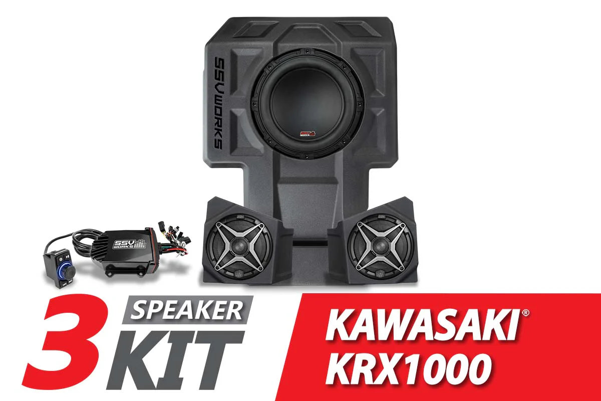 2020-2024 KAWASAKI KRX1000 2-SEATER A-SPEC 3-SPEAKER SSV WORKS AUDIO-KIT
