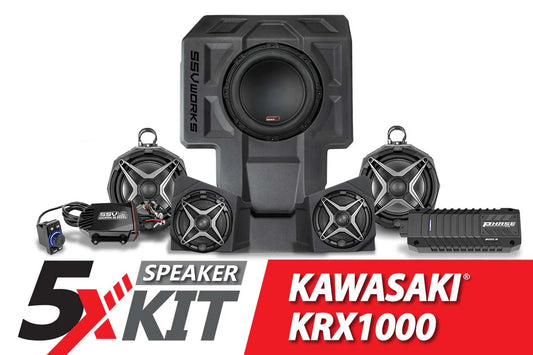 2020-2024 KAWASAKI KRX1000 2-SEATER PHASE X 5-SPEAKER SSV WORKS AUDIO-KIT
