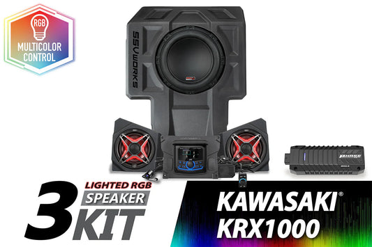 2020-2024 KAWASAKI KRX1000 2-SEATER V-SPEC 3-SPEAKER AUDIO-KIT W/ JVC