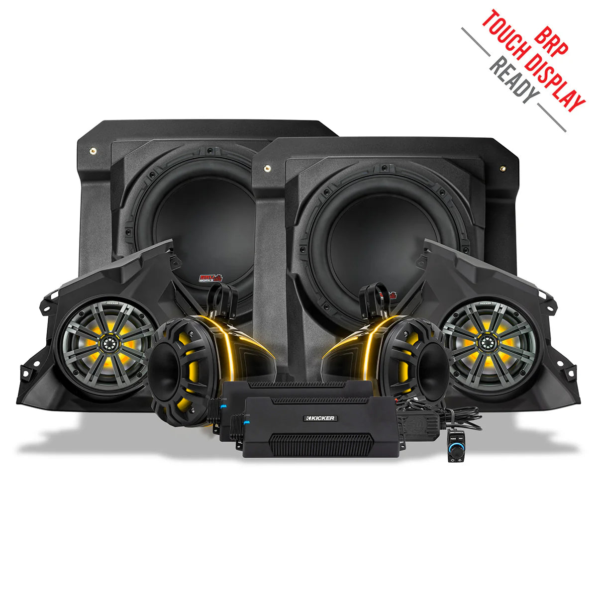 2024-2025 CAN-AM MAVERICK R, PHASE-6 K-SPEC 1650watt 6-SPEAKER STEREO SYSTEM WITH KICKER HORNS