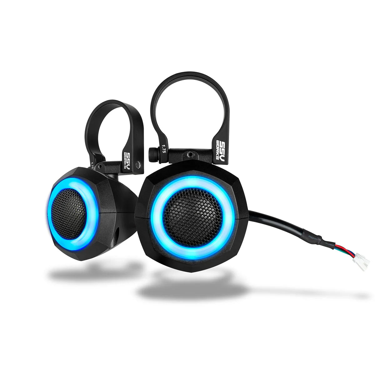 UNIVERSAL 1" CAGE-POD TWEETERS w/RGB RING for UTV AUDIO SYSTEMS