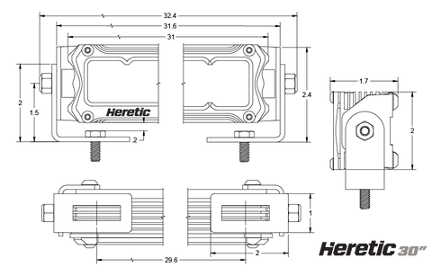 HERETIC 30" CLEAR LED LIGHT BAR