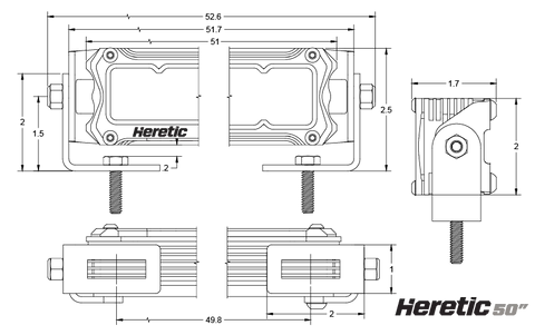 HERETIC 50" AMBER LED LIGHT BAR