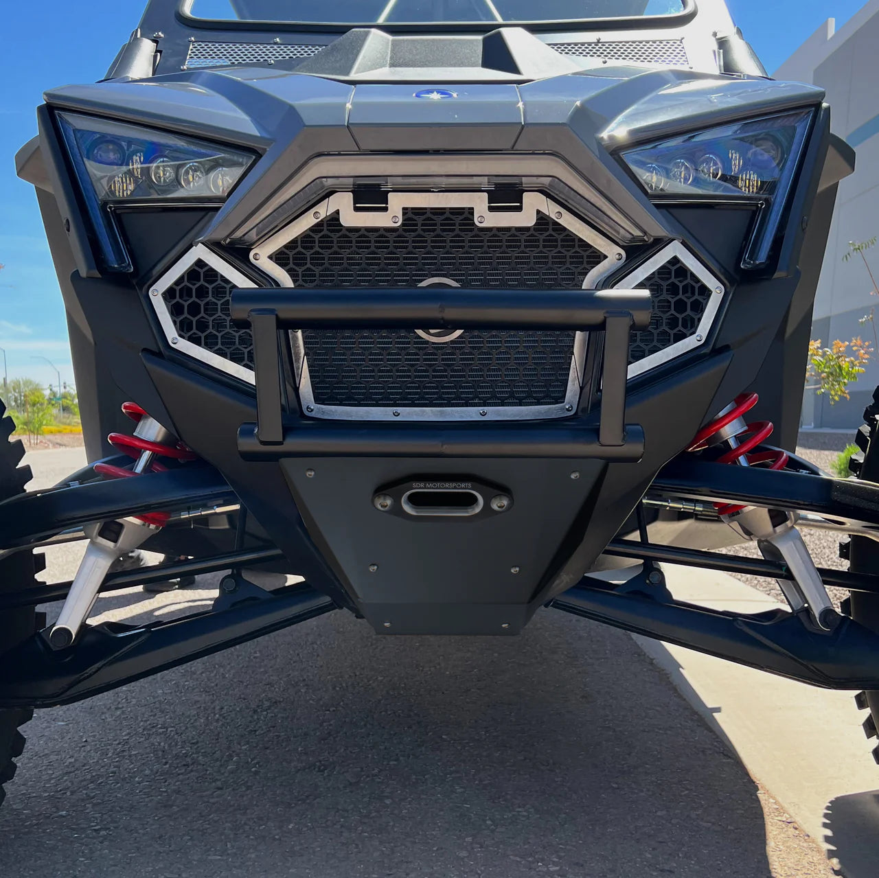 POLARIS PRO R/PRO S/TURBO R DOUBLE TUBE FRONT BUMPER WITH WINCH MOUNT