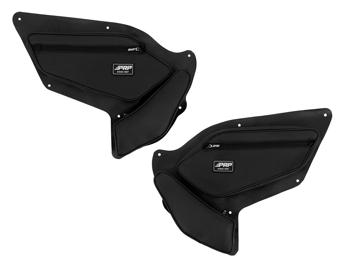 FRONT DOOR BAGS WITH KNEE PAD FOR POLARIS RZR PRO XP, PRO R, TURBO R (PAIR)