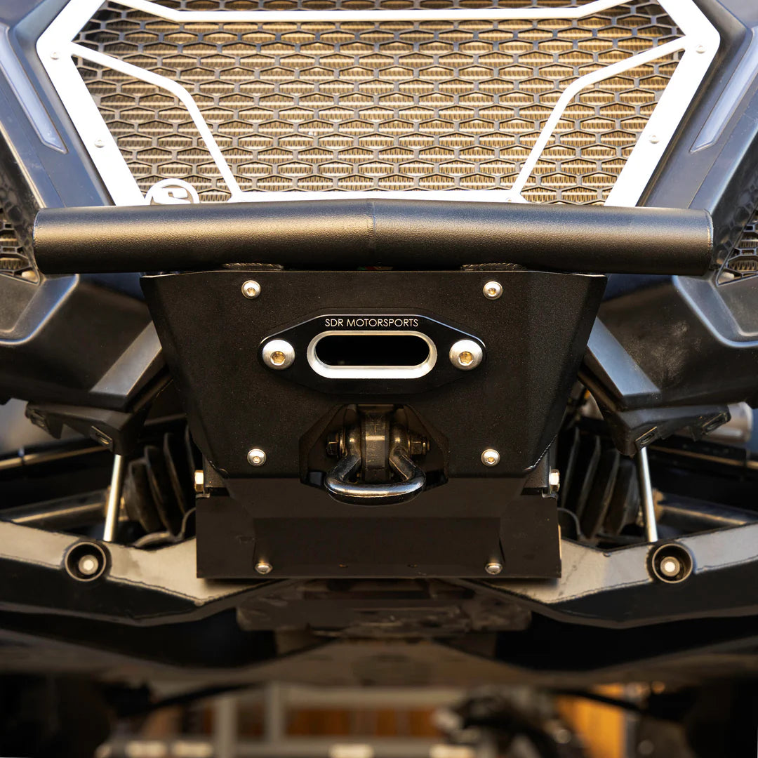 CAN AM MAVERICK R WINCH SKID PLATE SINGLE TUBE FRONT BUMPER