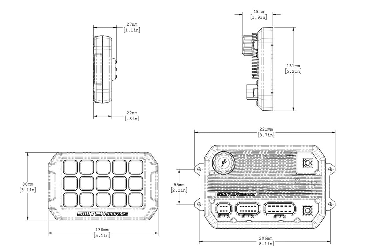 ALPHA12 DIGITAL SMART SWITCHER with 12 OUTPUTS and ROLLCAGE MOUNT