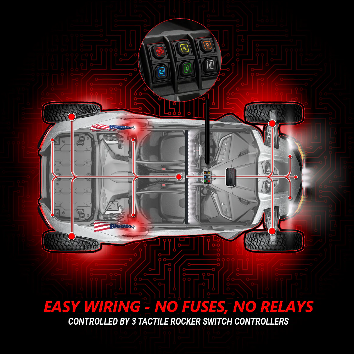 SIERRA6, 6-SWITCH, 3-ROCKER ELECTRONIC ACCESSORY SMART SWITCHER - UNIVERSAL