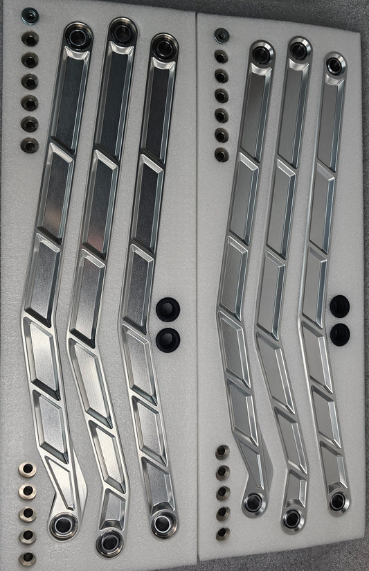 2017 TO CURRENT CAN-AM X3 MAVERICK HIGH CLEARANCE RADIUS RODS IN CLEAR FINISH FOR 72"