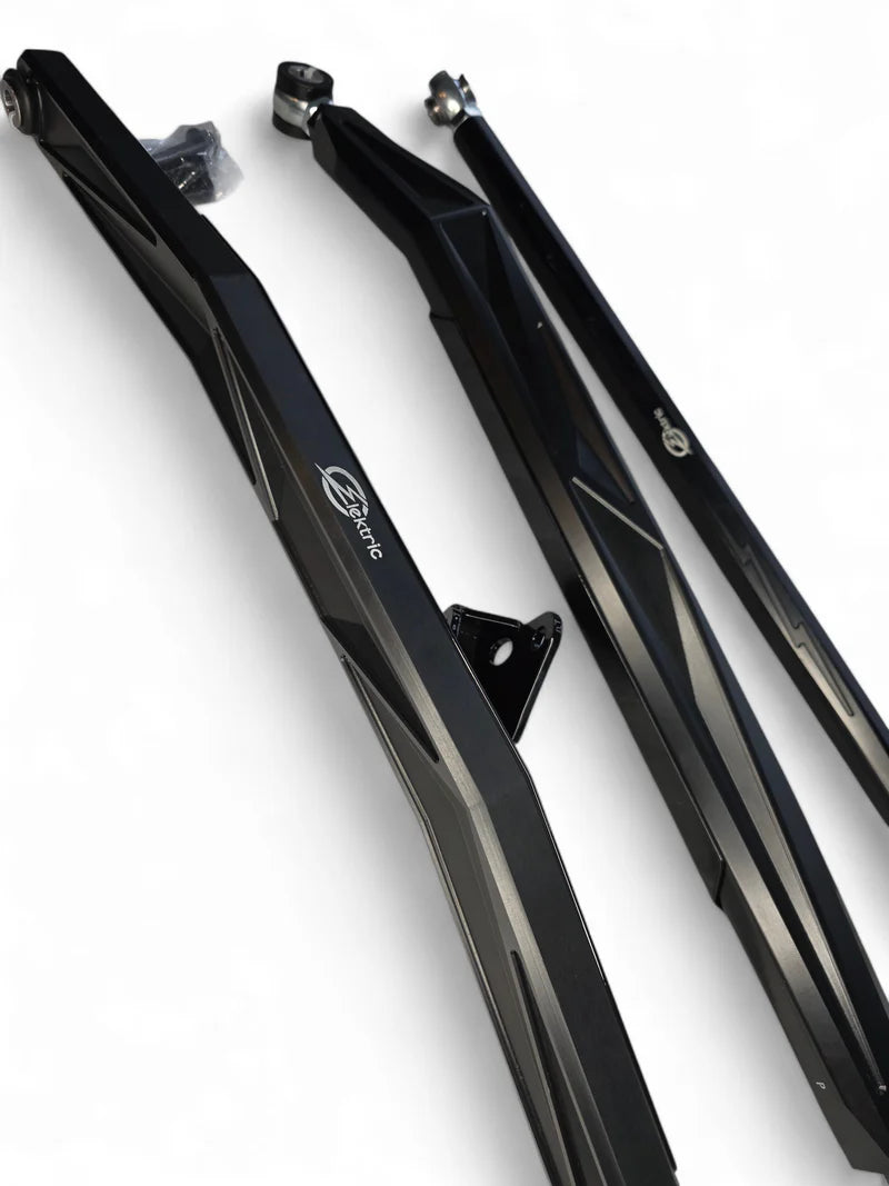2024+ CAN-AM MAVERICK R HIGH CLEARANCE ADJUSTABLE RADIUS RODS (ANODIZED BLACK)
