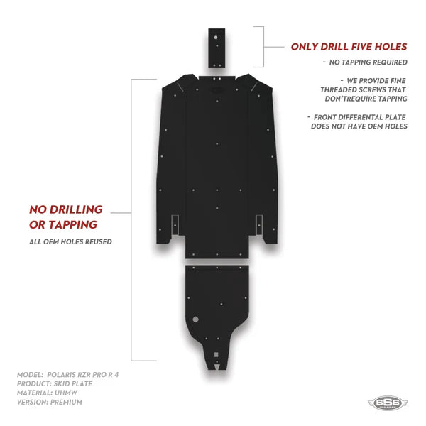 RZR PRO S 4 PREMIUM SKID PLATE / UHMW