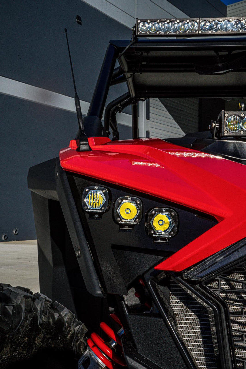 POLARIS S1 TRIPLE LED HEADLIGHT KIT - POLARIS RZR PRO XP 2020-24, PRO R/TURBO R 2022-24
