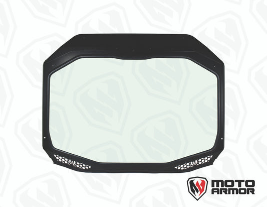 MAVERICK R VENTED GLASS WINDSHIELD WITH WIPERS