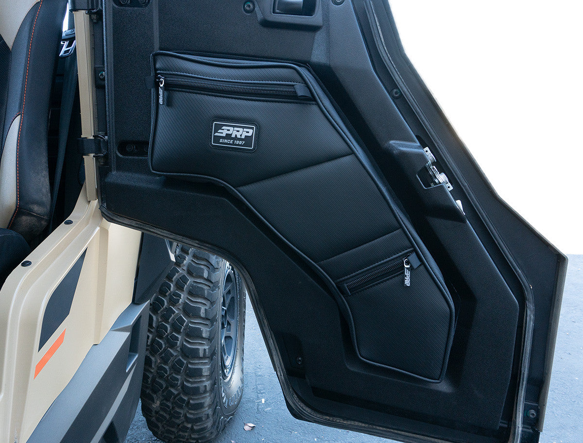 REAR DOOR BAGS WITH KNEE PAD FOR 16+ POLARIS GENERAL (PAIR)
