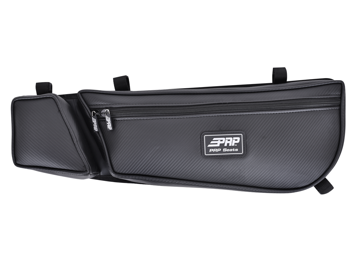 FRONT DOOR BAGS WITH KNEE PAD FOR CAN-AM MAVERICK X3, BLACK (Pair)