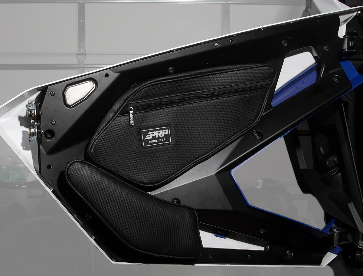 FRONT DOOR BAGS WITH KNEE PAD FOR POLARIS RZR PRO XP, PRO R, TURBO R (PAIR)