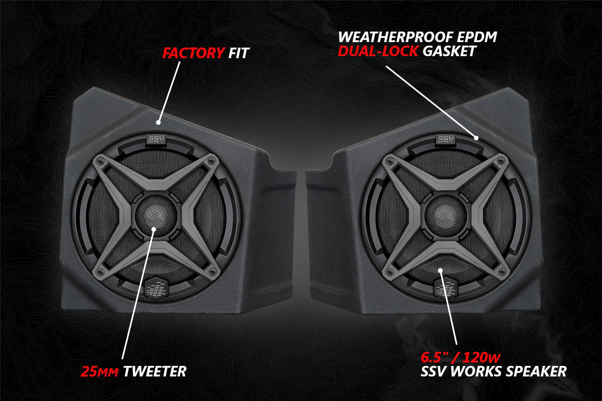 2020-2024 KAWASAKI KRX1000 2-SEATER A-SPEC 3-SPEAKER SSV WORKS AUDIO-KIT