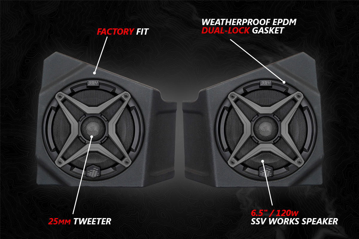 2020-2024 KAWASAKI KRX1000 2-SEATER 5-SPEAKER SSV AUDIO-KIT w/JVC