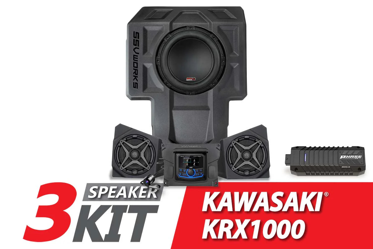 2020-2024 KAWASAKI KRX1000 2-SEATER A-SPEC 3-SPEAKER SSV AUDIO-KIT w/JVC