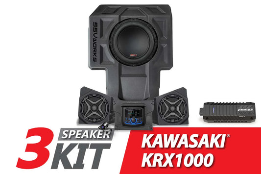 2020-2024 KAWASAKI KRX1000 2-SEATER A-SPEC 3-SPEAKER SSV AUDIO-KIT w/JVC