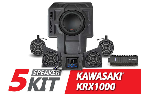 2020-2024 KAWASAKI KRX1000 2-SEATER 5-SPEAKER SSV AUDIO-KIT w/JVC