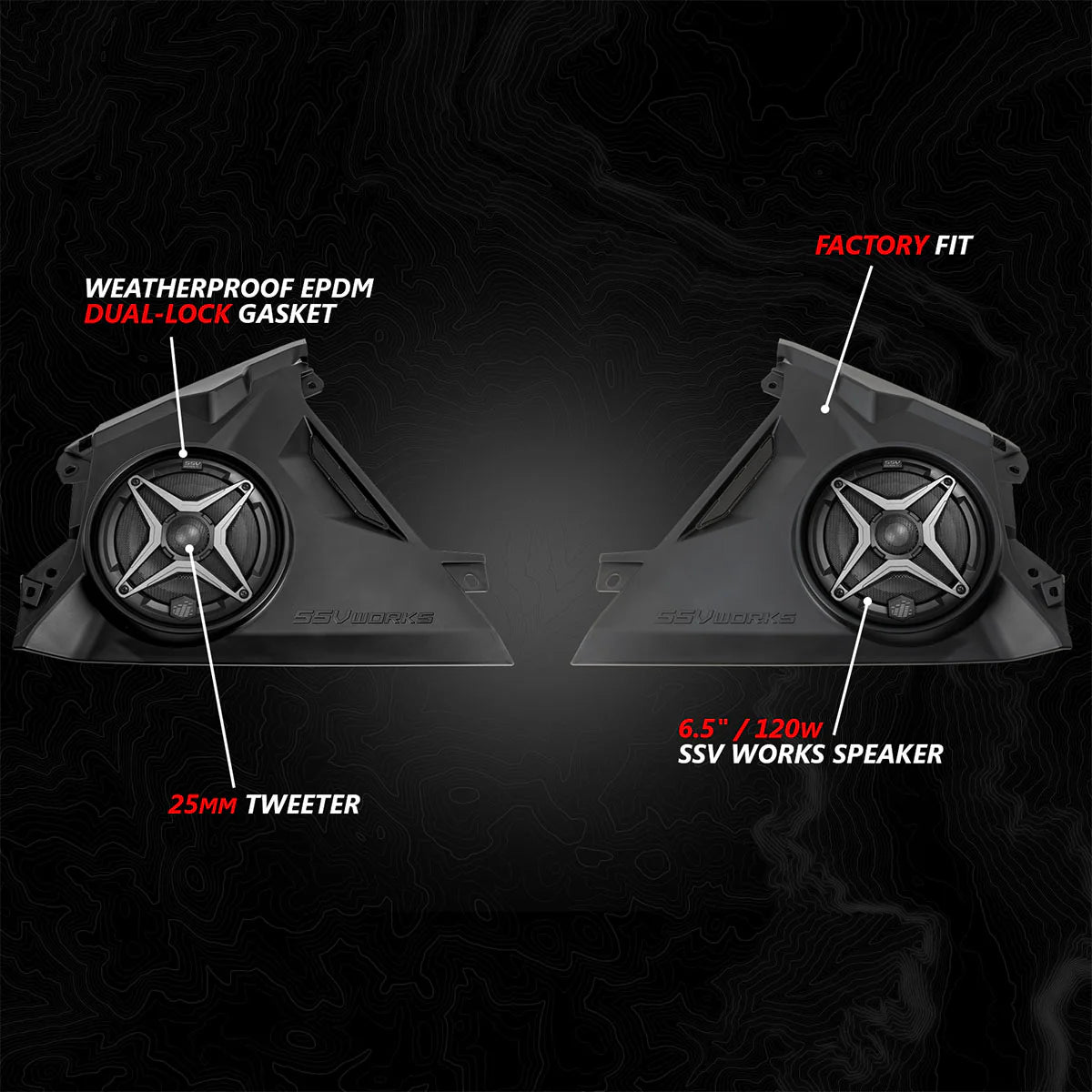 2024-2025 CAN-AM MAVERICK R, PHASE-2 A-SPEC 800 WATT 4-SPEAKER SYSTEM