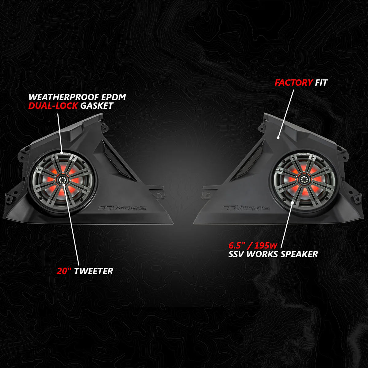 2024-2025 CAN-AM MAVERICK R, PHASE-6 K-SPEC 1650watt 6-SPEAKER STEREO SYSTEM WITH KICKER HORNS