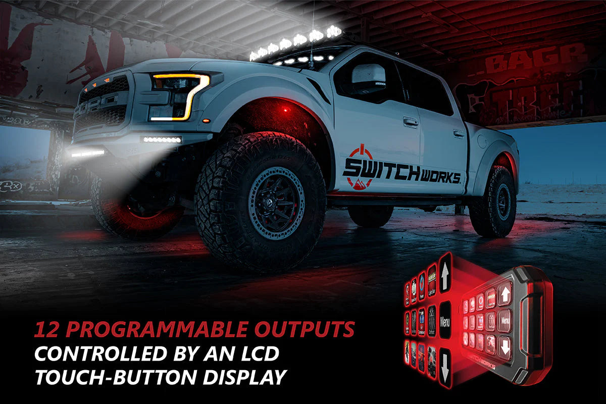 ALPHA12 DIGITAL SMART SWITCHER with 12 OUTPUTS and ROLLCAGE MOUNT