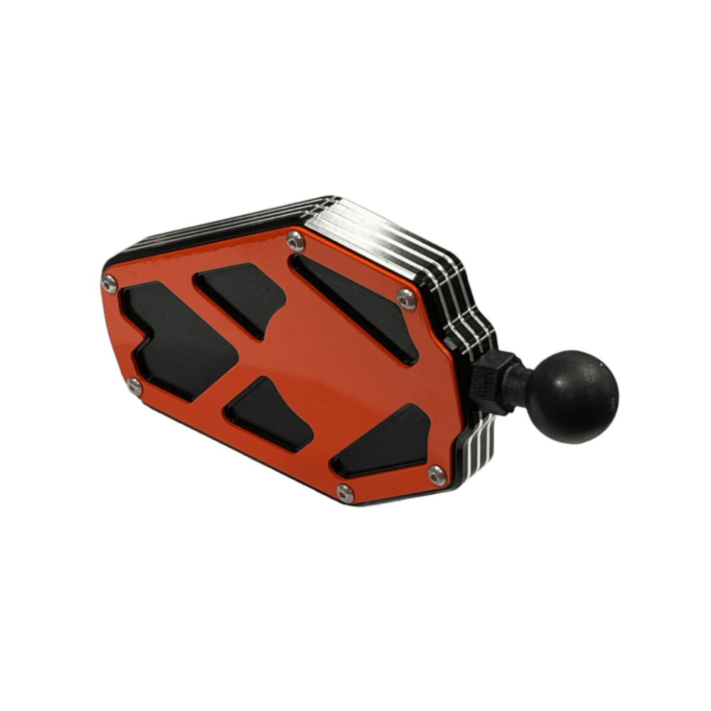 BILLET ALUMINUM SIDE MIRROR  AJK Offroad 2.00" ORANGE