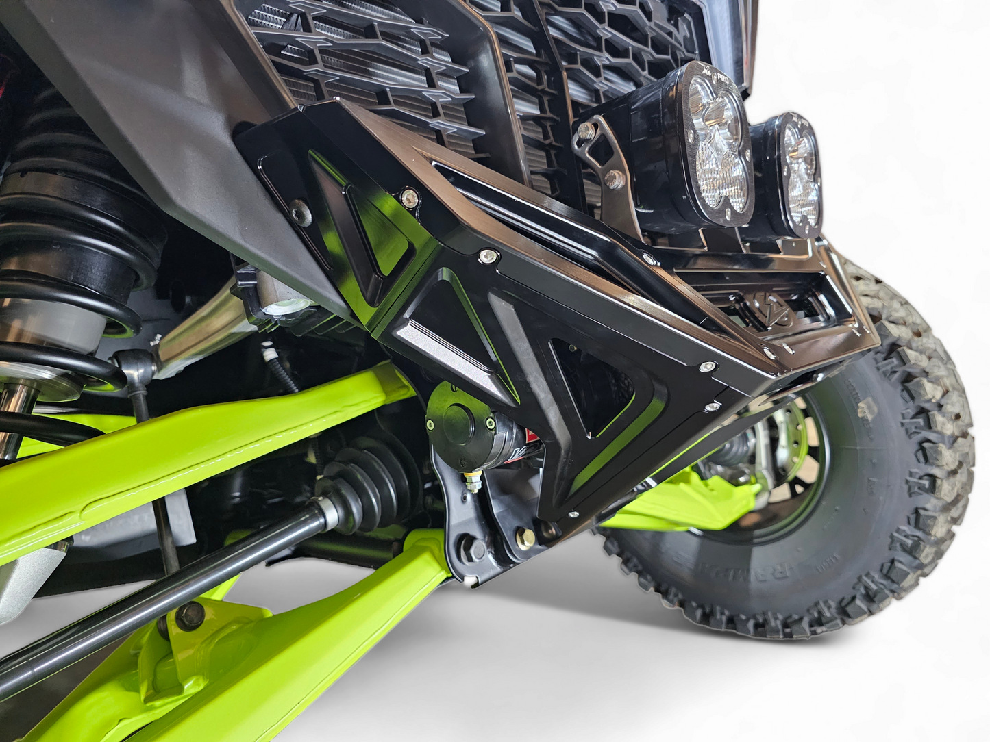 2022-2025 POLARIS RZR PRO R/TURBO R MACHINED BILLET FRONT WINCH BUMPER (BLACK ANODIZE)