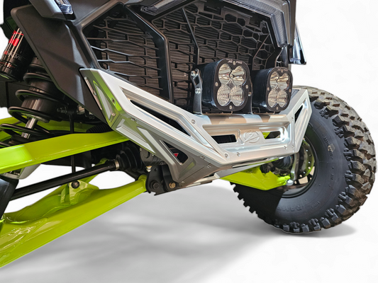 2022-2025 POLARIS RZR PRO R/TURBO R MACHINED BILLET FRONT WINCH BUMPER (CLEAR ANODIZED)
