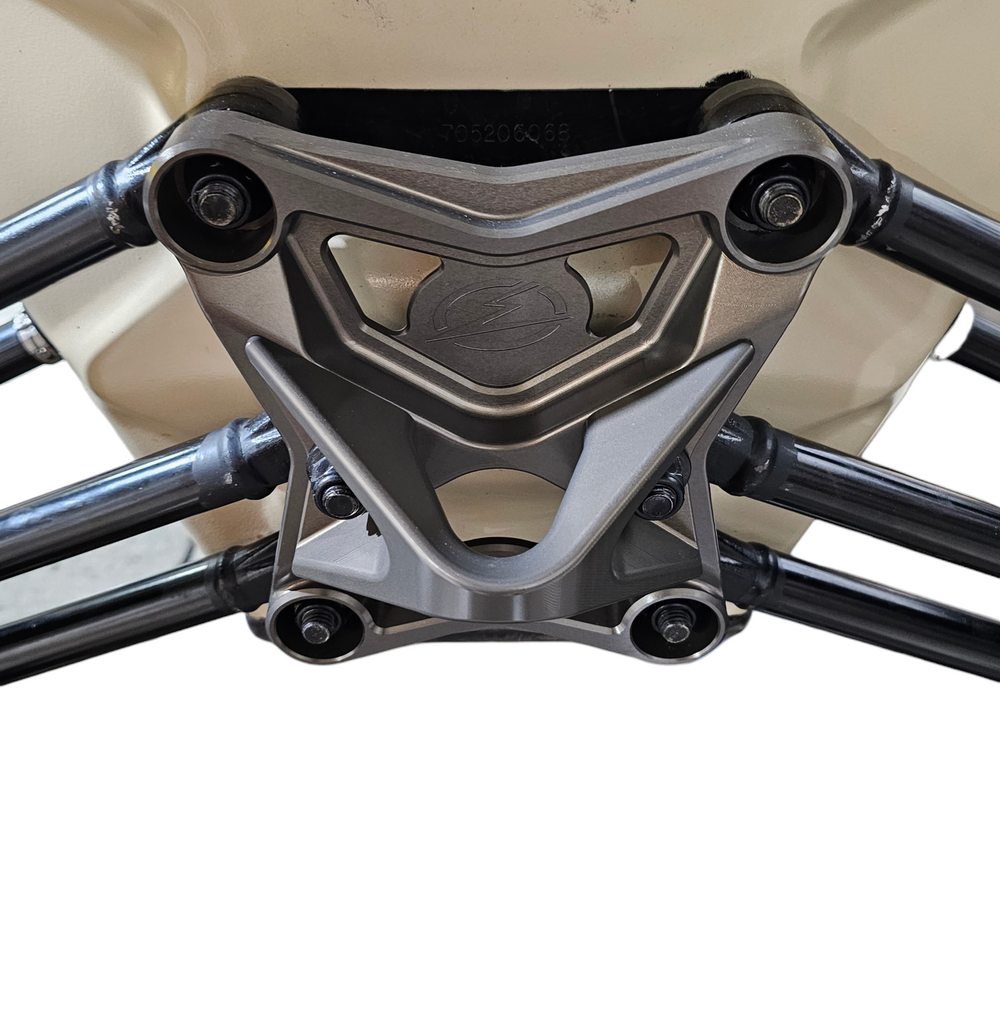 2017-2021 CAN-AM X3 MAVERICK EOD RADIUS ROD PLATE WITH TOW HOOK GUN METAL