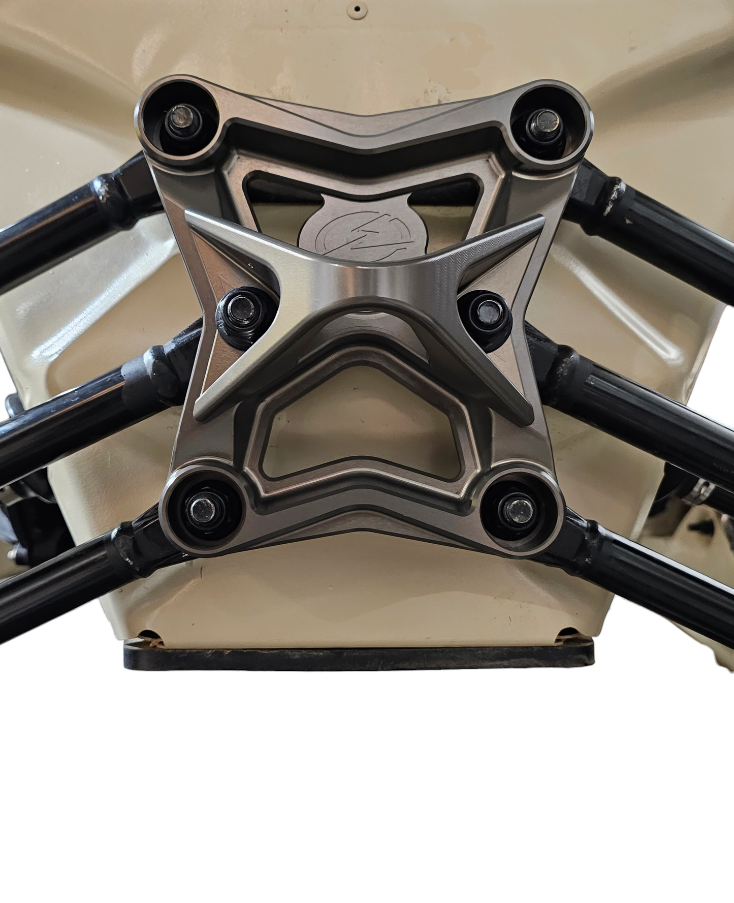 2017-2021 CAN-AM X3 MAVERICK EOD RADIUS ROD PLATE WITH TOW HOOK GUN METAL