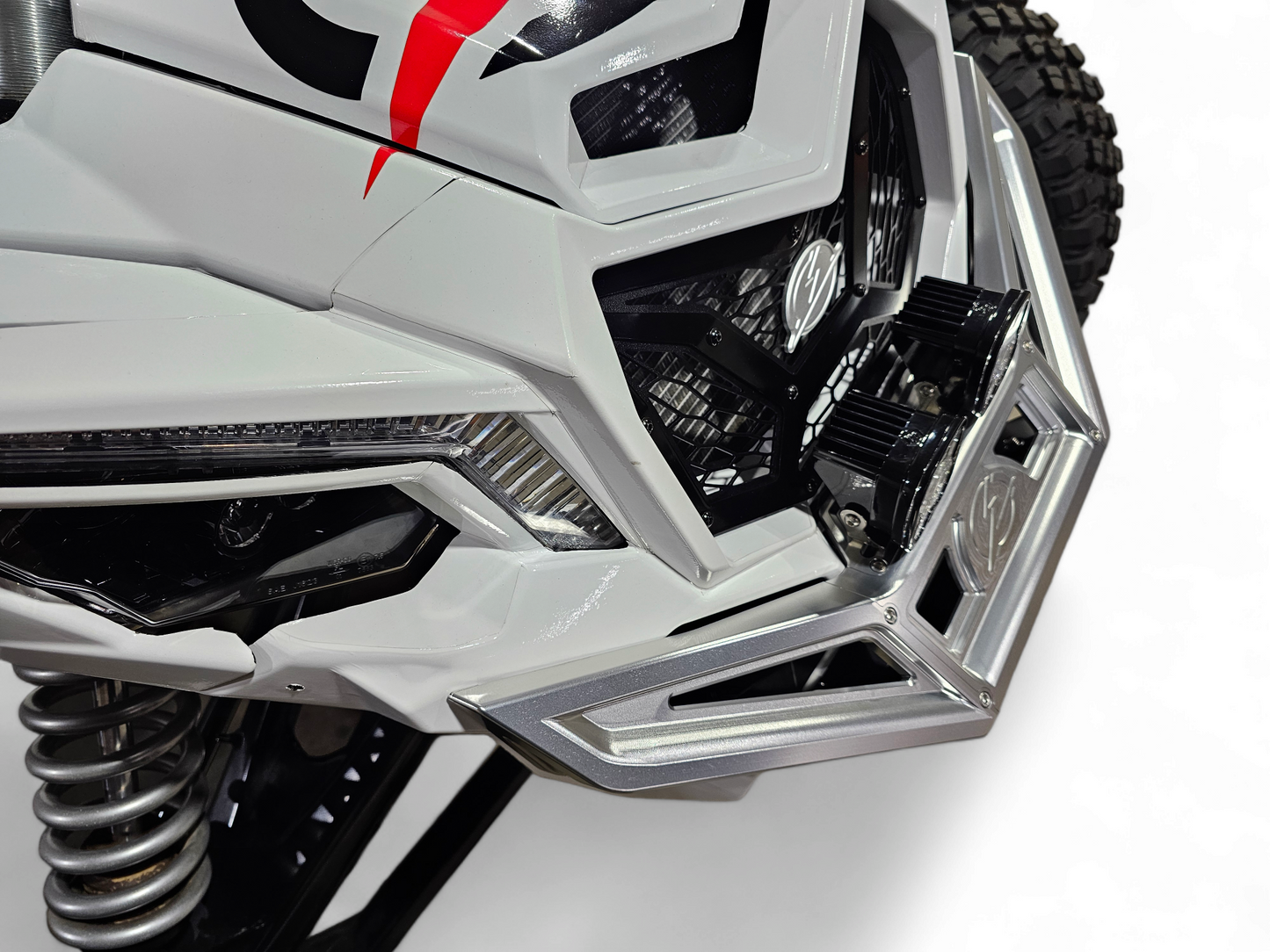 2017 TO CURRENT CAN-AM X3 MAVERICK MACHINED BILLET FRONT WINCH BUMPER (CLEAR ANODIZE)