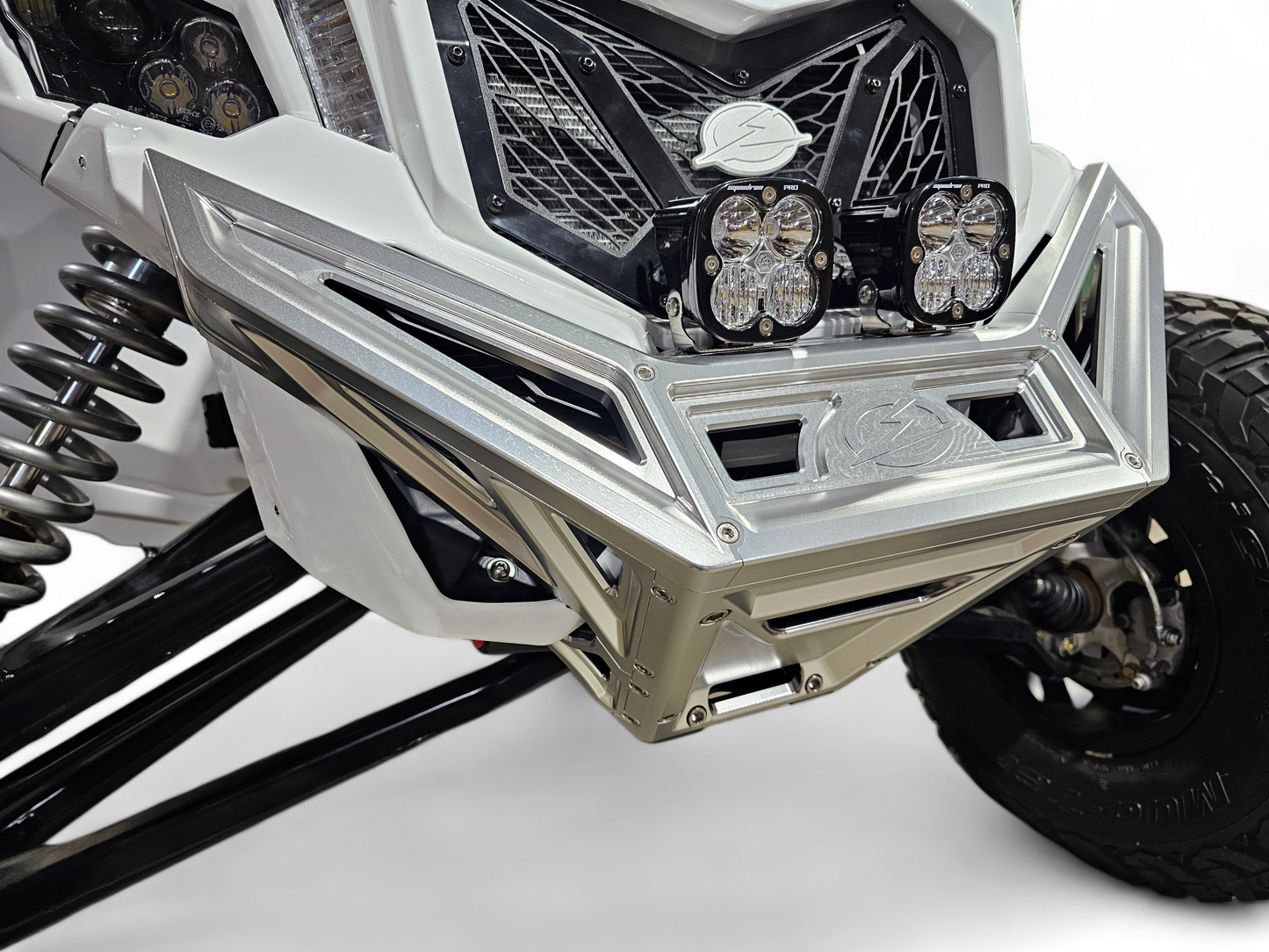 2017 TO CURRENT CAN-AM X3 MAVERICK MACHINED BILLET FRONT WINCH BUMPER (CLEAR ANODIZE)