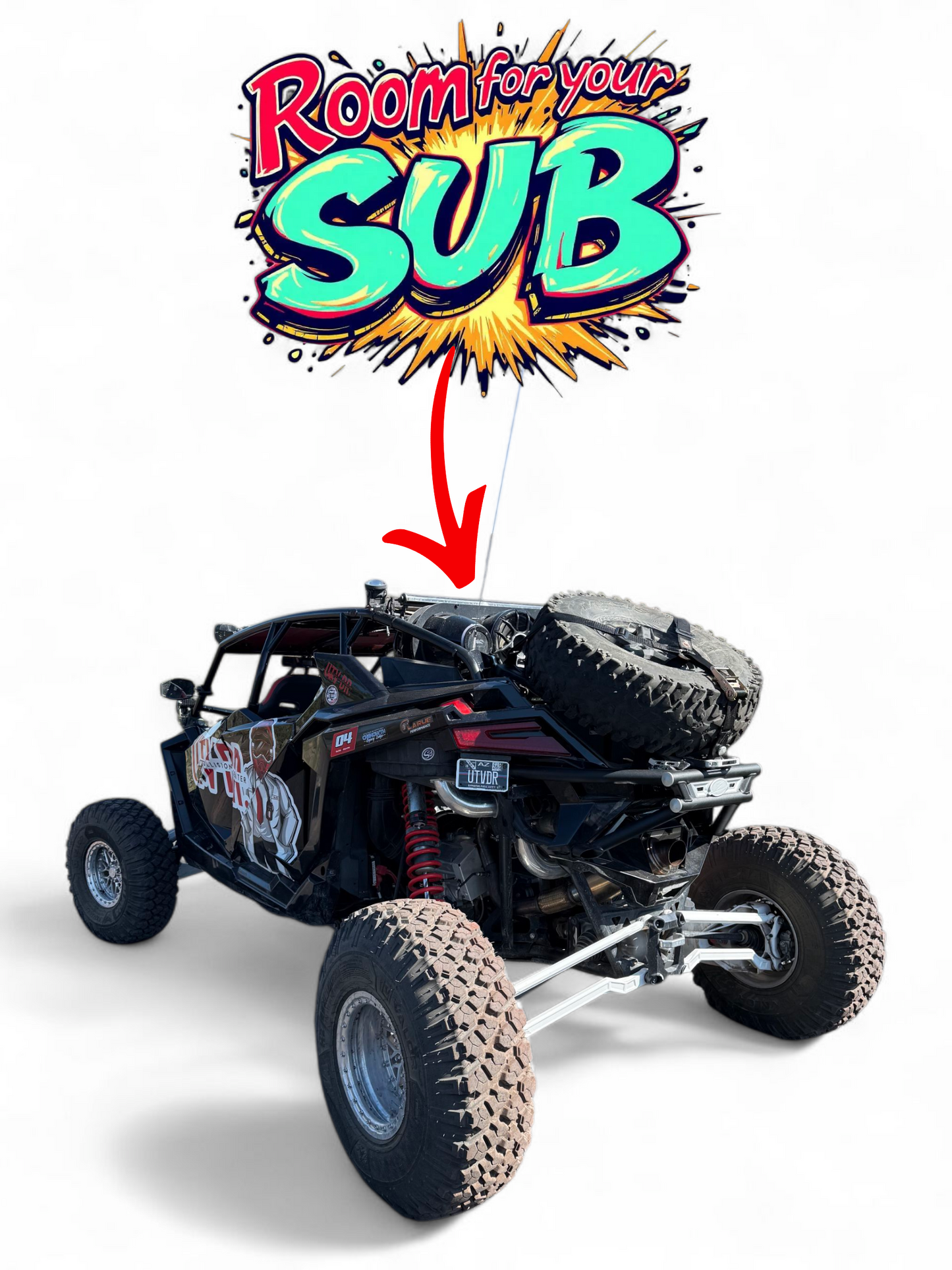 2022+ POLARIS RZR PRO R/TURBO R AMP REAR TIRE RACK REAR BUMPER COMBO