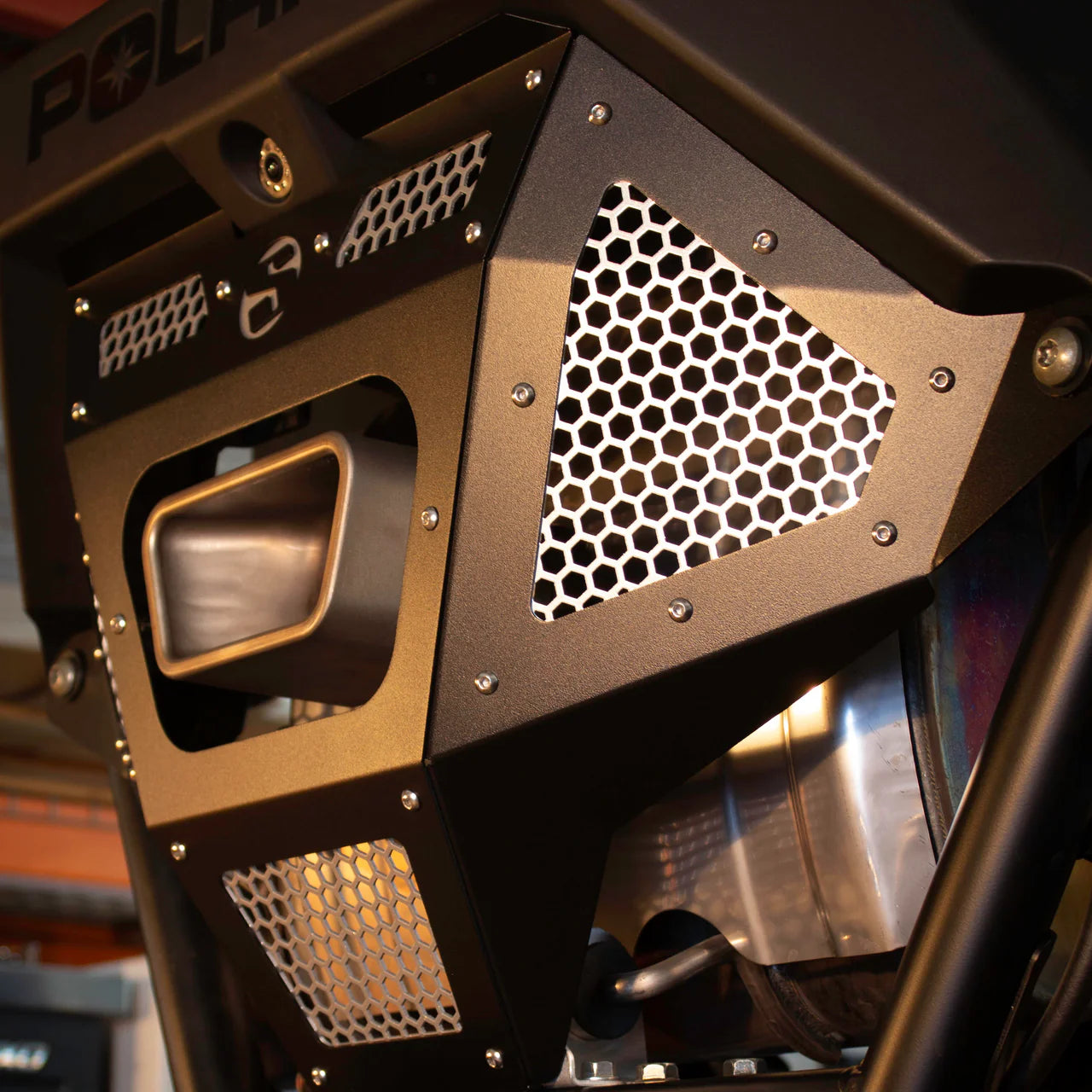 POLARIS RZR PRO R REAR EXHAUST COVER