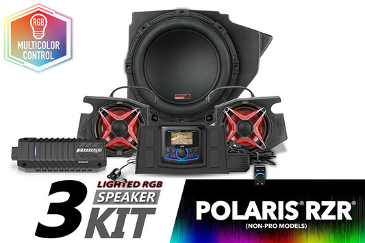 2014-2023 POLARIS RZR V-SPEC 3-SPEAKER PLUG & PLAY KIT WITH JVC