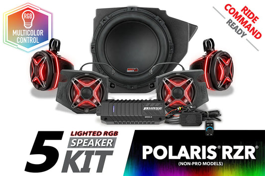 2014-2023 POLARIS RZR V-SPEC 5-SPEAKER PLUG & PLAY KIT FOR RIDE COMMAND
