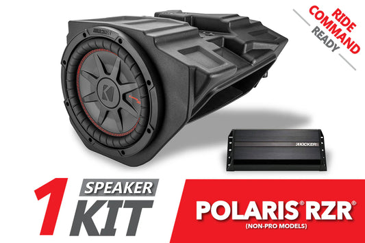 2014-2023 POLARIS RZR KICKER 10" SUBWOOFER PLUG & PLAY ADD-ON KIT FOR RIDE COMMAND W/ FACTORY AUDIO