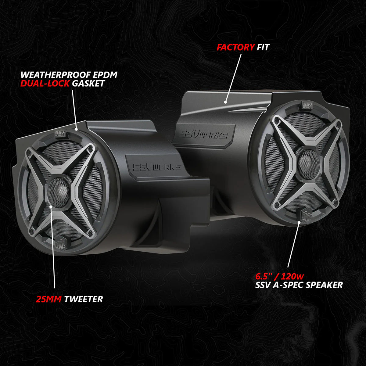 2020-2024 POLARIS RZR PRO SERIES PHASE-2 A-SPEC 4-SPEAKER 200watt SYSTEM w/ JVC