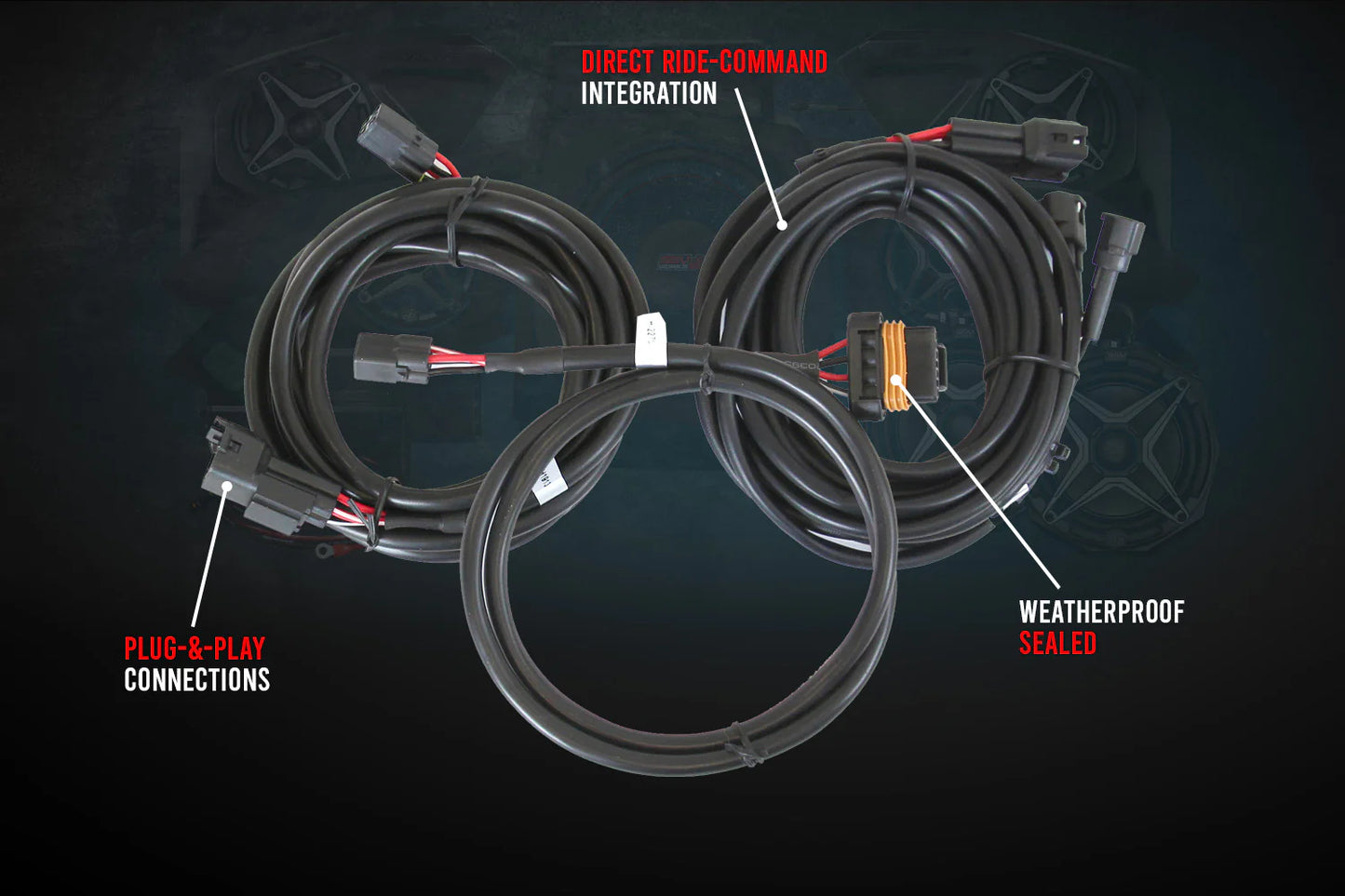 2020-2024 POLARIS RZR PRO 8in CAGE-MOUNTED SPEAKER-PODS for RIDE COMMAND