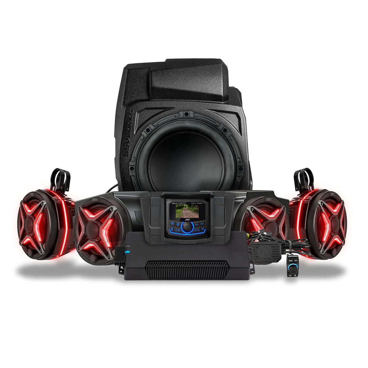 2020-2024 POLARIS RZR PRO SERIES PHASE-5 V-SPEC 5-SPEAKER 1400watt SYSTEM w/ JVC