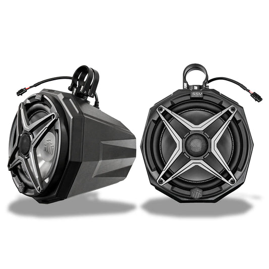 UNIVERSAL 8in CAGE-MOUNT SPEAKER-PODS FOR UTVs, BOATS AND MORE