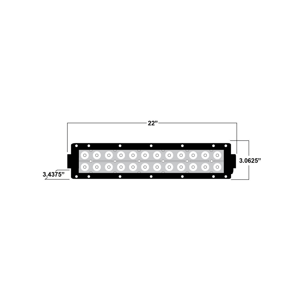 Dual Row LED Light bar 22 Inch AJK Offroad