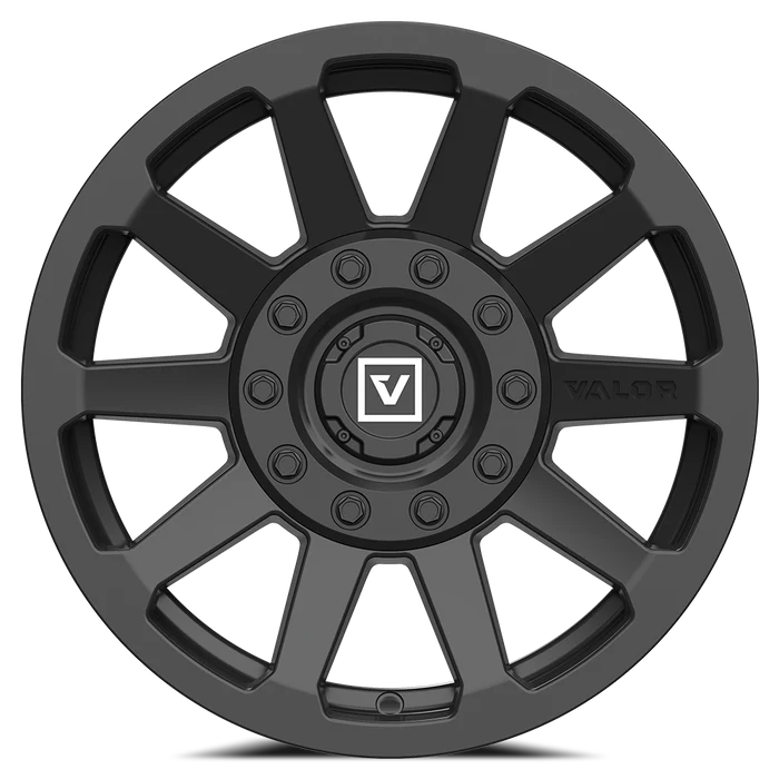 V02 SATIN BLACK DUAL DRILL 15X7 +20MM 4X137/4X156