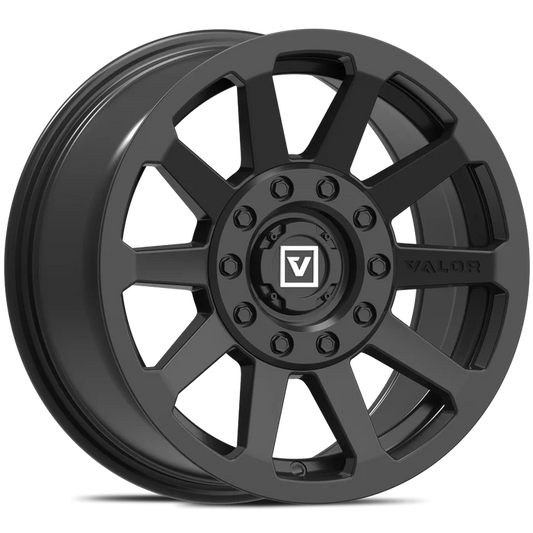 V02 SATIN BLACK DUAL DRILL 15X7 +20MM 4X137/4X156